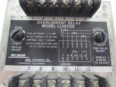 Wilmar 1130TDX Overcurrent Relay