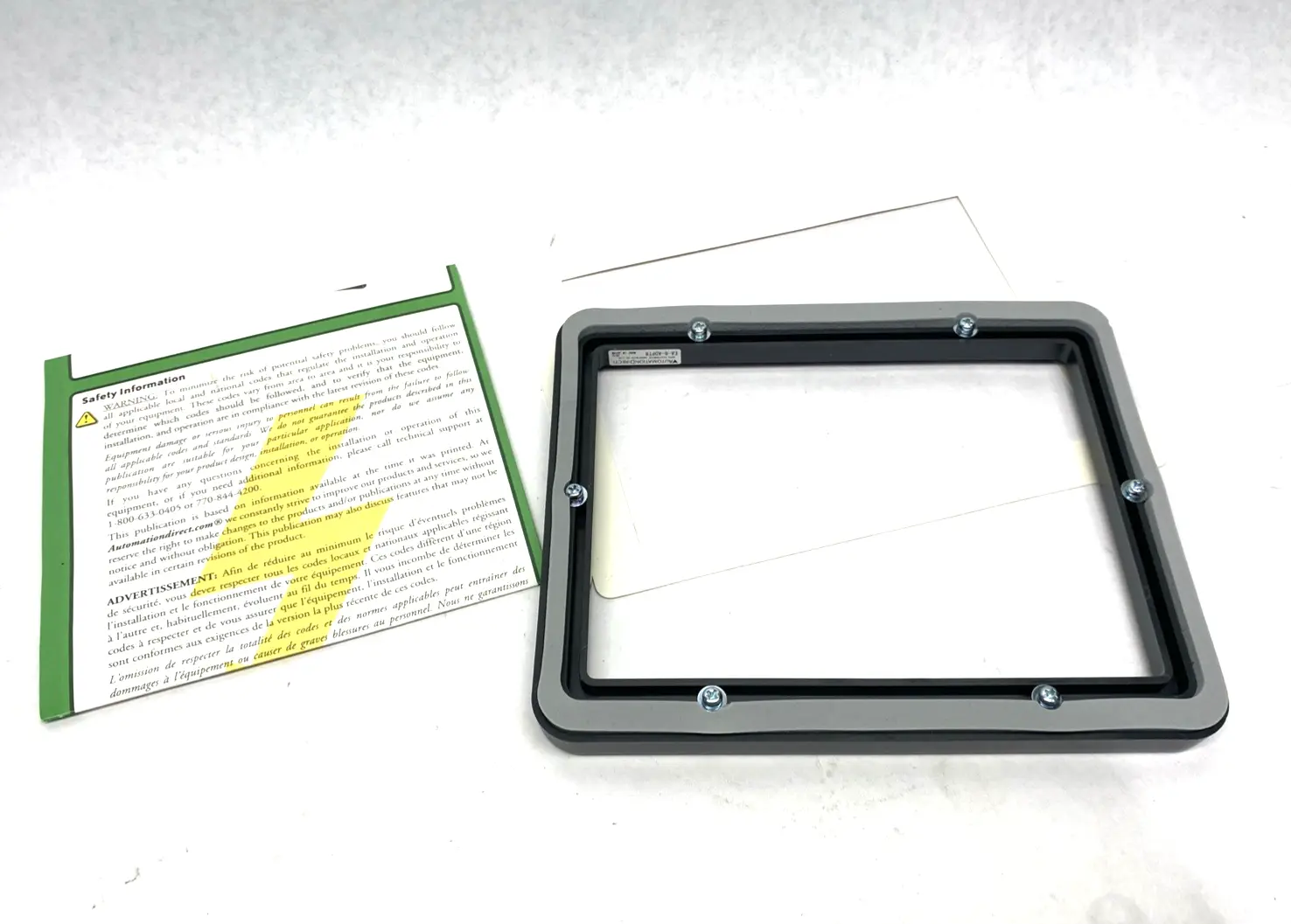 USED AUTOMATIONDIRECT MOUNTING PLATE ADAPTER PIECE FOR C-MORE EA7 SERIES