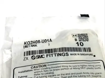 KQ2H08-U01A | SMC  Pneumatic One-Touch Fitting 8mm Tube O.D. G 1/8" Port LOT OF 30 - New
