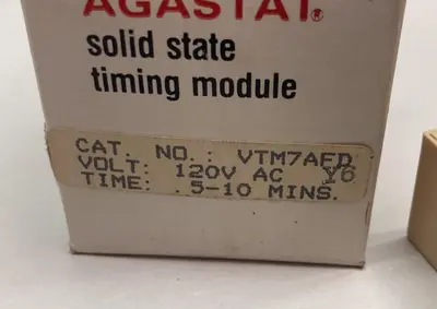New | in-Stock AGASTAT VTM3AFD Miscellaneous Equipment (Electrical & Power) | Surplus Asset Holdings #1200480