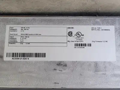 USED ABB ACS550-U1-02A7-6