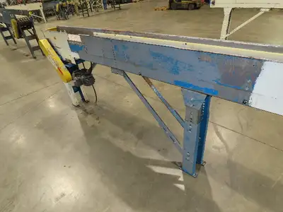 New London Engineering 7.5"x16' Plastic Roller Belt Accumulating Conveyor 30 FPM