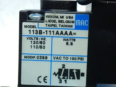 Used MAC 113B111AAAA Valves/Fittings | HGR 24 #732799