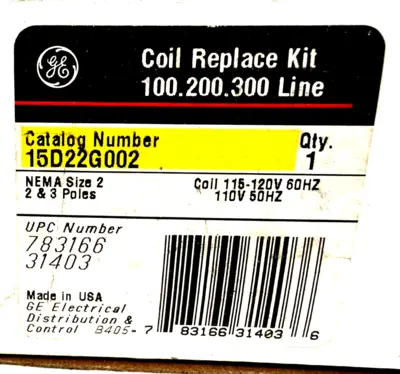 NEW GENERAL ELECTRIC 15D22G002 MAGNET COIL SER.A