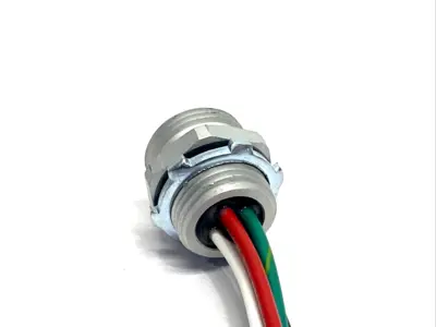 MIN-4MR-1-M20 | Mencom  Size I Receptacle 4-Pin Male 7/8"-16, M20 Mount 16AWG 10A - New – Open box