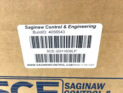 New | in-Stock Saginaw Control & Engineering Wall Mount Enclosure 20 x 16 x 8in Electrical Boxes Michigan US | Maverick Industrial Sales #1391961