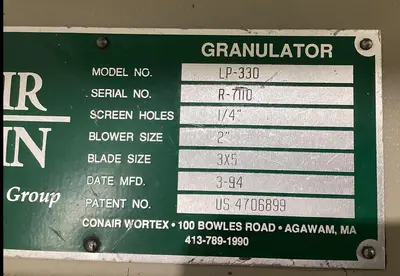 USED 1994 CONAIR WORTEX LP-330