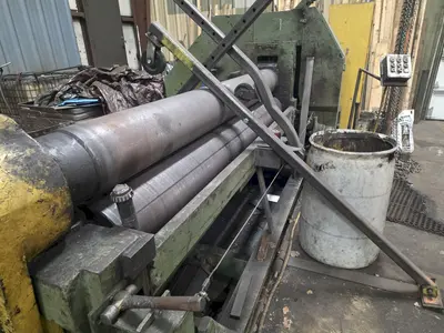 8' X 1/2" BERTSCH #9 3-ROLL INITIAL PINCH PLATE BENDING ROLL: YOBRO #25159