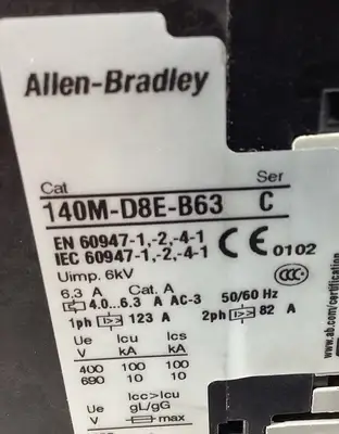 USED Allen-Bradley Allen Bradley 140M-D8E-B63