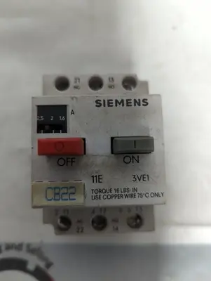 Used SIEMENS 3VE1010-2H Industrial Controls Ohio US | Surplus Asset Holdings #1412764
