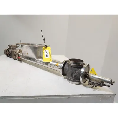 Used AZO 3.5" Dia. Stainless Steel Dosing Screw Feeder Type DFS