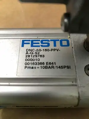 FESTO DNC-50-160-PPV-A-Q-S2 Double Ended Pneumatic Cylinder 145PSI 50mm X 160mm