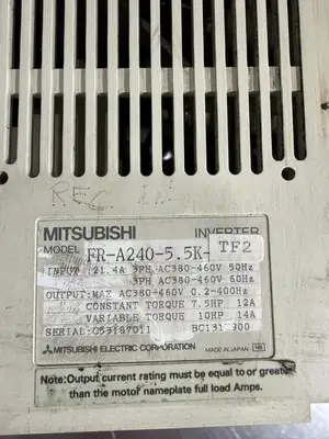 Mitsubishi FR-A240-5.5K 380-460V -Freqrol-A200 FR-A240-5.5K-TF2 (10.4.5)
