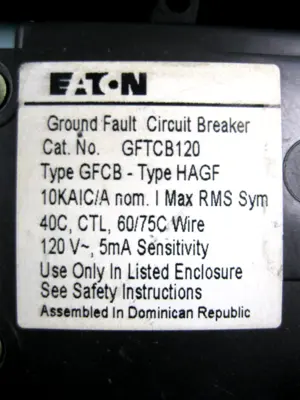 USED Eaton GFTCB120