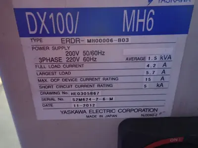 USED 2012 MOTOMAN / YASKAWA ELECTRIC MH6