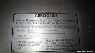 Used AEROGLIDE FBU24-25-R Bakery Equipment Illinois US | Aaron Equipment #84403