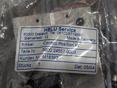 HELU Service 3600 24557 0003 Control Postion Kit M16392 New