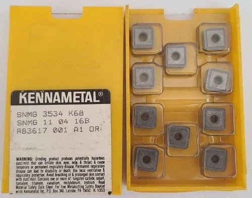 Kennametal SNMG 3534 K68 11 04 16B Carbide Inserts Lathe USA New 10 Pcs