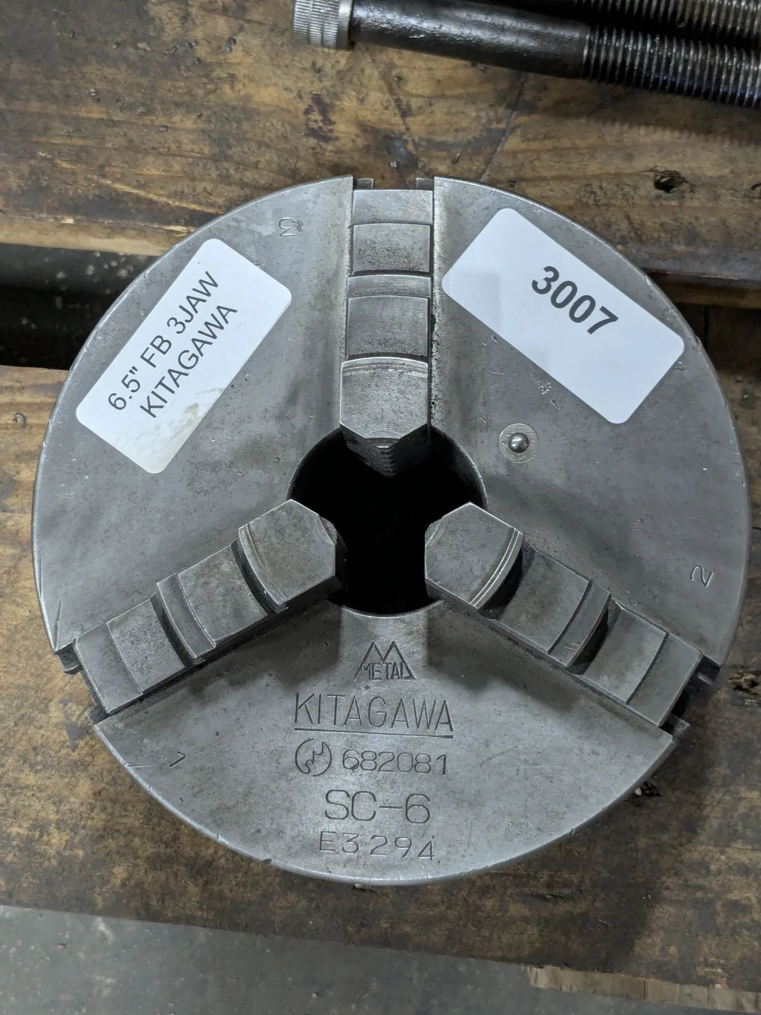 Used KITAGAWA 6-1/2" 3-JAW FLAT-BACK MOUNT Chucks Texas US | N & R Machine Sales #1433562