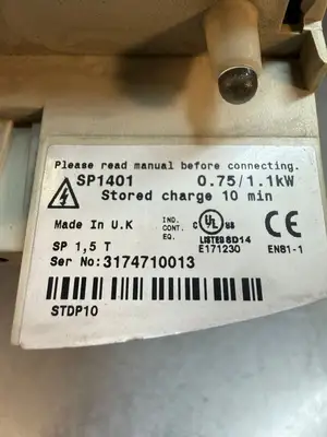 Unidrive Sp1401 0.75/1.1KW Storage Charge 10 (8.5.3)