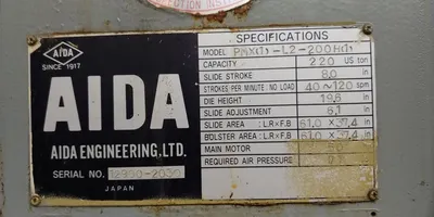 USED 1992 AIDA PMX-L2-200 (1)