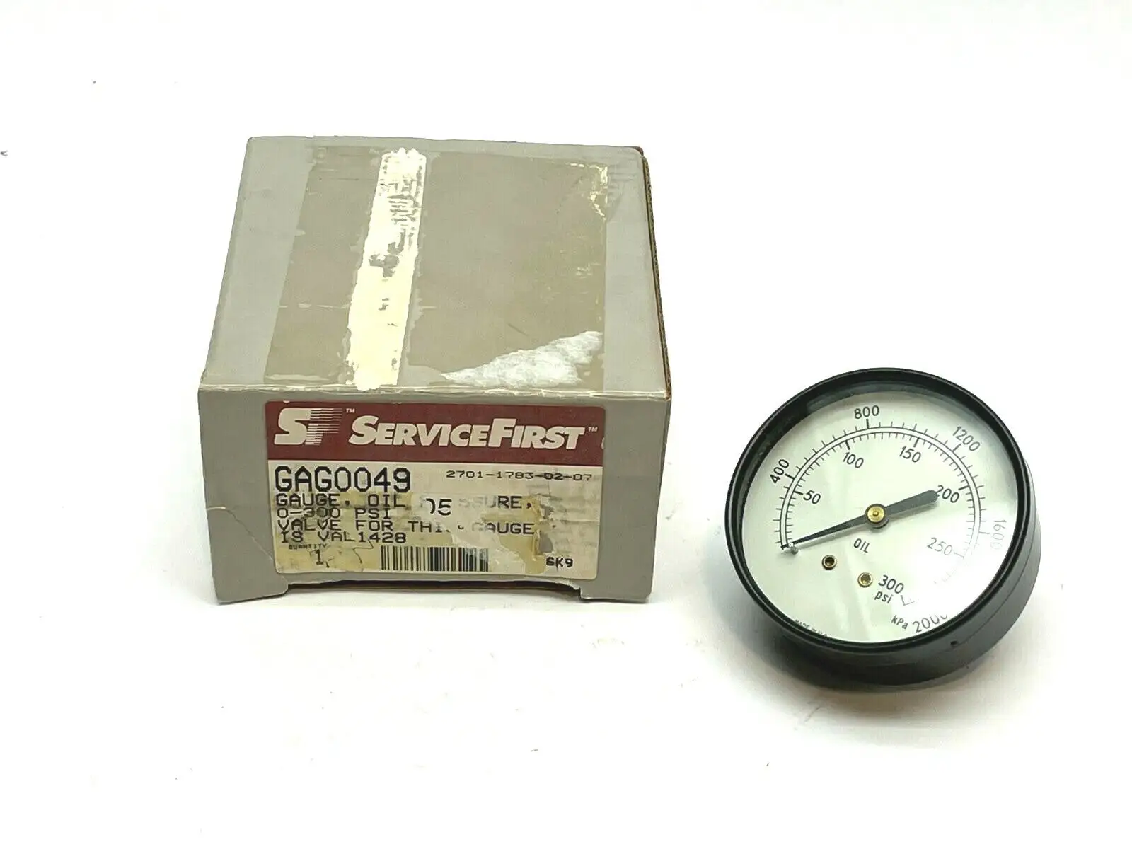 Service First GAG0049 Oil Pressure Gauge 0-300 psi