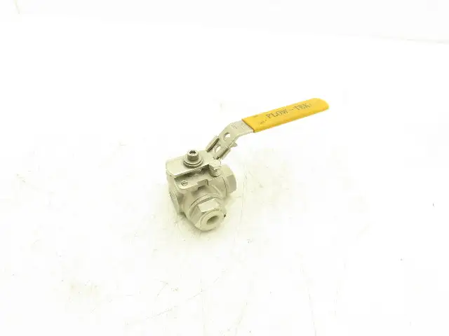 Flow-Tek 800WOG Ball Valve 3/8-316 Multiport 3-Way Stainless Steel 3/8" Threaded