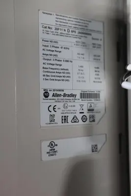 ALLEN BRADLEY 20F11ND8P0JA6NNNNN  5HP TYPE 1 #S-603