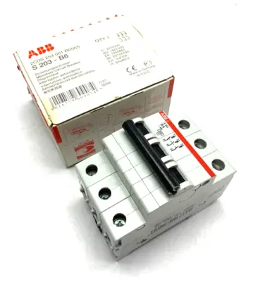 New | in-Stock ABB Miniature Circuit Breaker 3-Pole Tripping Character B Circuit Breakers Michigan US | Maverick Industrial Sales #1394576
