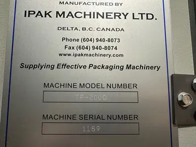 USED IPAC MACHINERY, WEXXAR PACKAGING TF-200Q