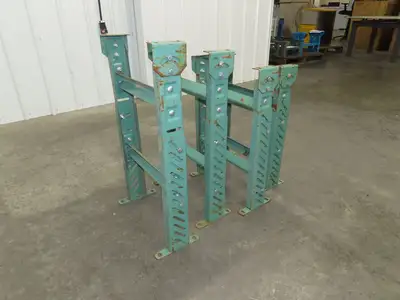 18"W Conveyor Leg Stationary Floor Support GREEN 24-1/4" to 38-1/2"H