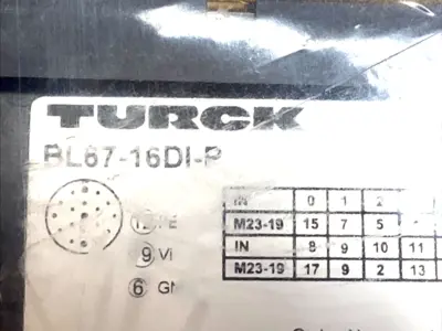 NEW TURCK ELECTRONIC I/O MODULE PNP 16-DIGITAL INPUTS 6827383