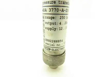Hydac Electronic HDA 3770-A-250-188 Hydraulic Pressure Transducer 250 Bar 12-30V