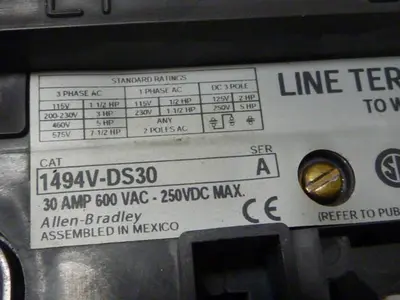 USED ALLEN BRADLEY 1494V-DS30 SER A