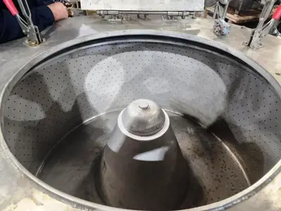 Tolhurst 40 x 20 perforate basket centrifuge, 316SS.