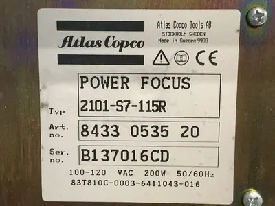 Used ATLAS COPCO 2101S7115R Industrial Controls Ohio US | HGR 24 #1515840