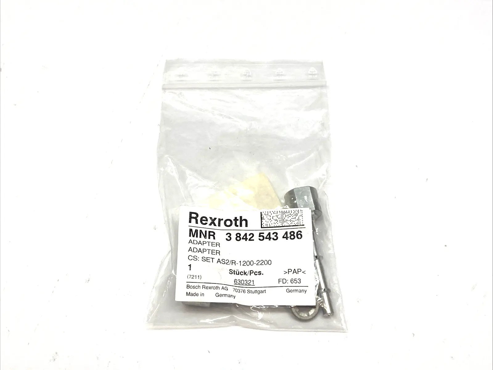 New | in-Stock Bosch Rexroth Adapter Set AS2/R-1200-2200 Misc Fasteners Michigan US | Maverick Industrial Sales #1424604