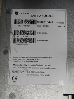 inMotion SAM-PA-400-30-E Sopacel SAM Smart Axis Manager Power Supply Used
