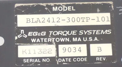 EG&G TORQUE SYSTEMS BLA2412-300TP-101 SERVO DRIVE BLA2412300TP101