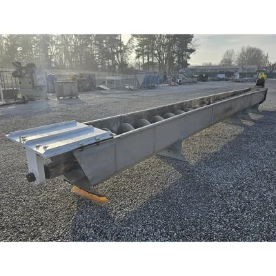 Used 23" dia. X 31' long Stainless Steel Industrial Screw Auger Conveyor