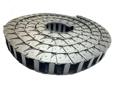 USED GLEASON REEL POWERTRAK CABLE CARRIER LINK NYLON 6 FLIP-TOP TRACK 95 LINKS