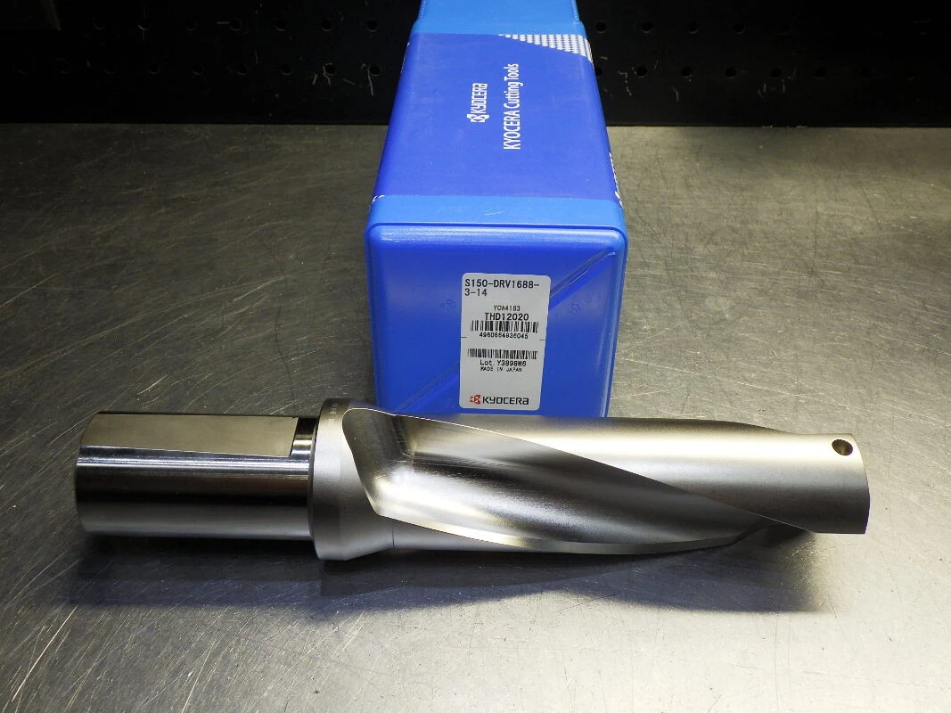 Kyocera 1.688" Coolant Thru 3xD Indexable Drill S150-DRV1688-3-14 (LOC3231)