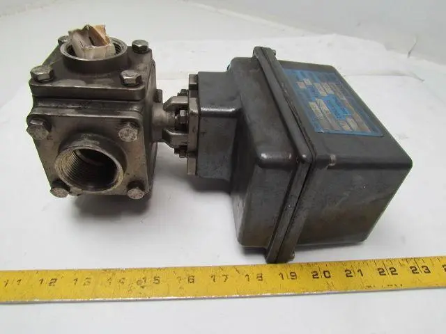 Bi-Torq IS3WT12300EA4 Actuator w/3 Way 1-1/4"NPT Valve 115VAC 300In/Lbs Torque