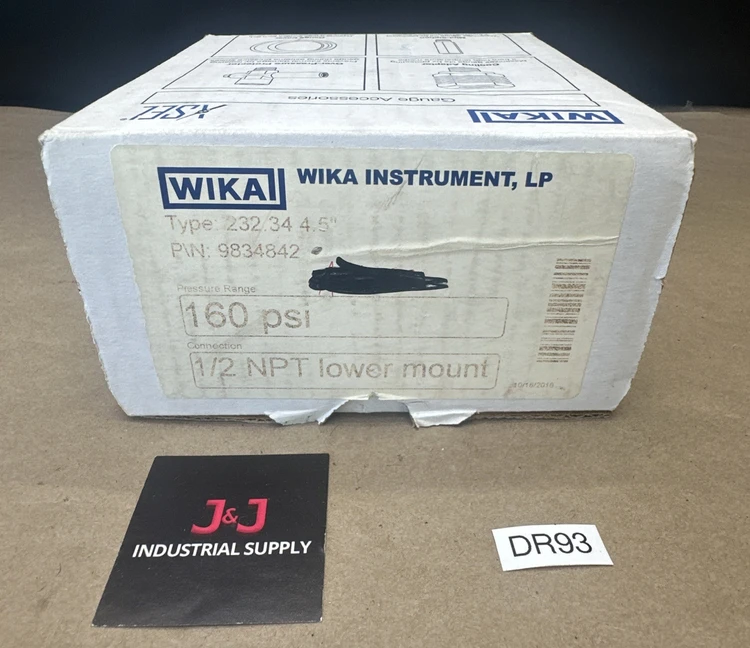 New | in-Stock WIKA 9834842 Air Pressure Regulators | J&J Industrial Supply #545891