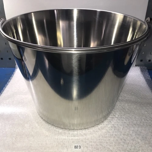 *New Extra Large Stainless Steel Bucket 5 Gallon Heavy Duty With Handle# 3CYL3#
