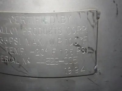 Alloy Products Corporation Pressure Vessel