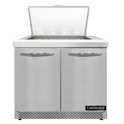 Continental D36N12M-FB 36" Designer Line Sandwich/salad Prep Table W/ Refrigerated Base, 115v