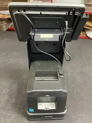 Used ELO Used Elo 10" POS System with Printer, Stand and Card Reader Retail Retail Store Fixtures Illinois US | Falcon Restaurant Supply #1376445