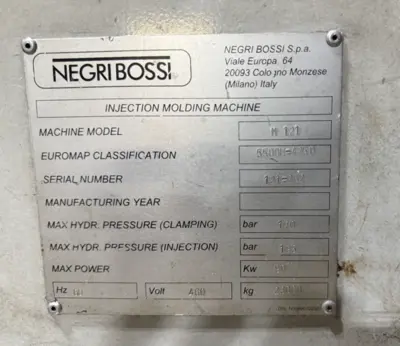 2014 NEGRI BOSSI V550 CANBIO Injection Molding Horizontal/Vertical | Machinery Network (6)