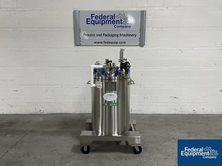Used Precision 125 Liter Integrated Biosystems Cryovessel, 316L S/S, 50/65# Stainless Steel Tanks Ohio US | Federal Equipment Company #126287